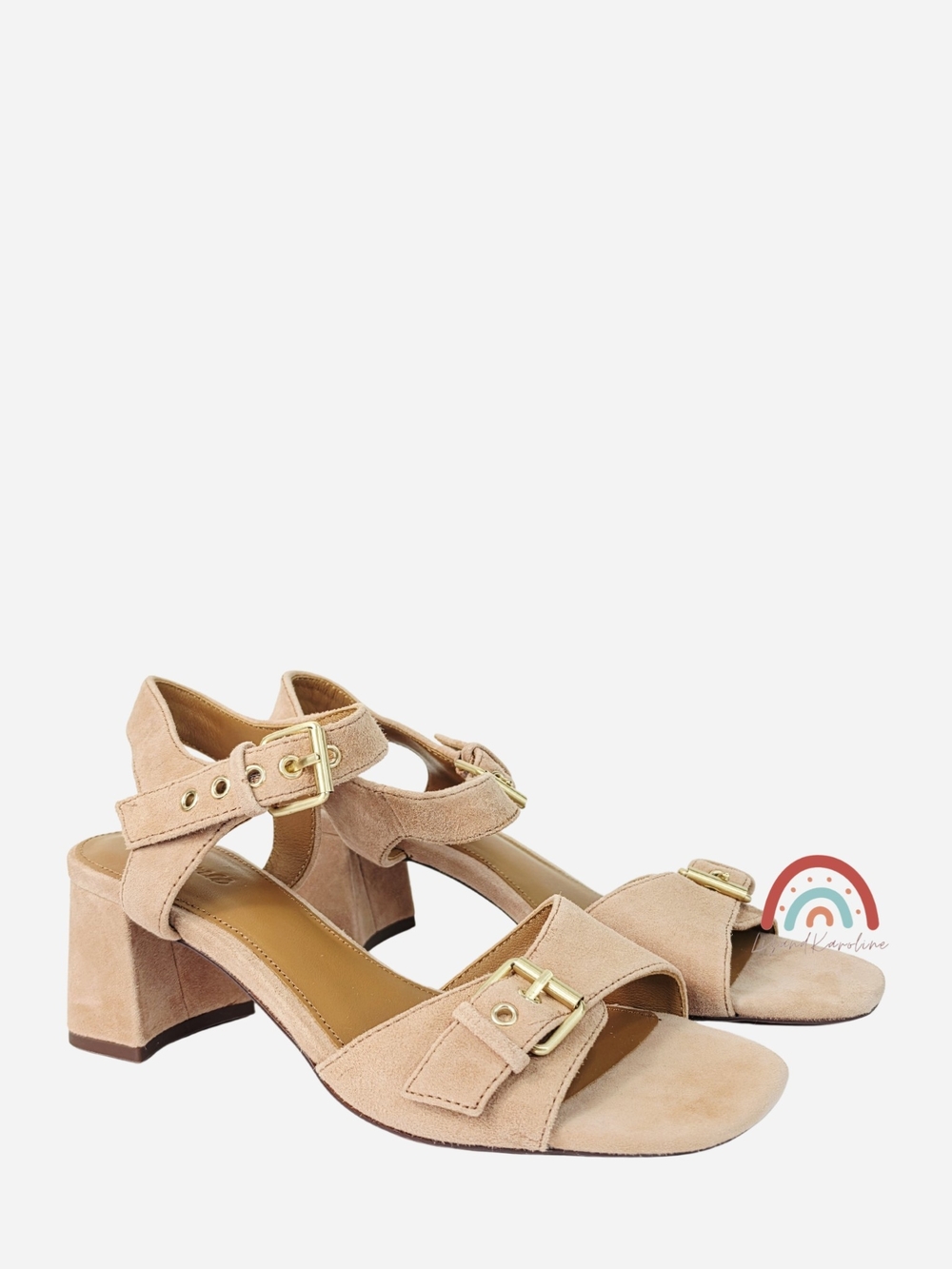 New! Madewell The Neeka Ankle-Strap Heeled Sandal in Suede Warm Umber 8 - Picture 3 of 15
